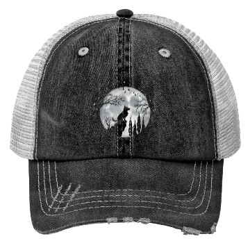 Discover German Shepherd Dog Full Moon At Night German Shep Trucker Hats