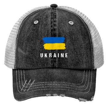 Discover Painted Ukraine Flag Ukrainian Flag Fan Trucker Hats