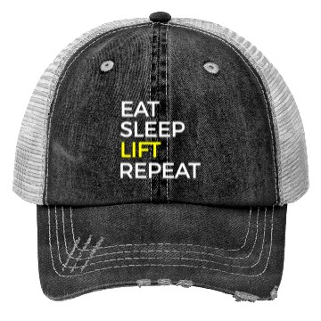 Discover Lift Weightlifting Exercise Training Trucker Hats