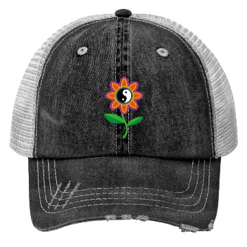 Discover Abstract yin yang flower Trucker Hats