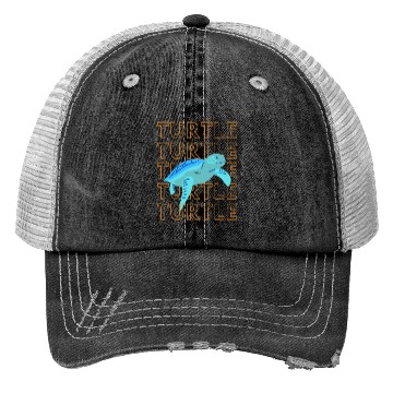 Discover Sea Turtle Doodle Trucker Hats