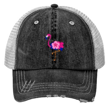 Discover Flower Flamingo Trucker Hats