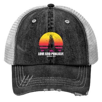Discover Love God Publicly Bible Verse Quote Jesus Church Trucker Hats