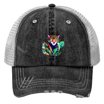 Discover Jaguar in the Tropics Trucker Hats