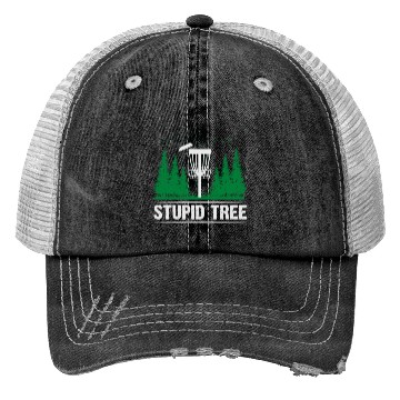 Discover Funny Disc Golf Stupid Tree Art Frisbee Trucker Hats