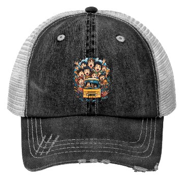 Discover Back to School Pre-K Kindergarten School Bus Trucker Hats