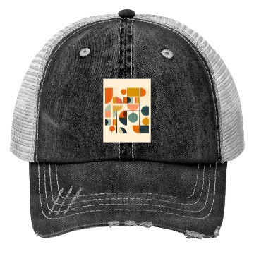 Discover Geometric mid century modern 2 Trucker Hats