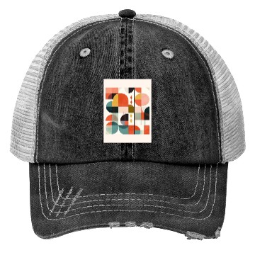 Discover Geometric mid century modern 1 Trucker Hats