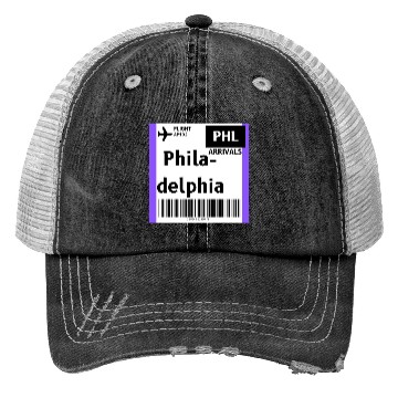 Discover airplane ticket philadelphia Trucker Hats