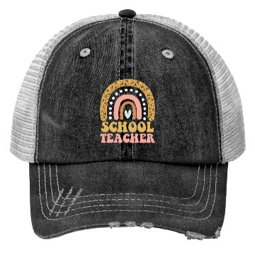 Discover School Teacher Rainbow School Teachers Trucker Hats