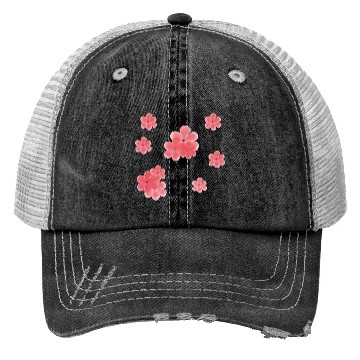 Discover orange flower stickers Trucker Hats