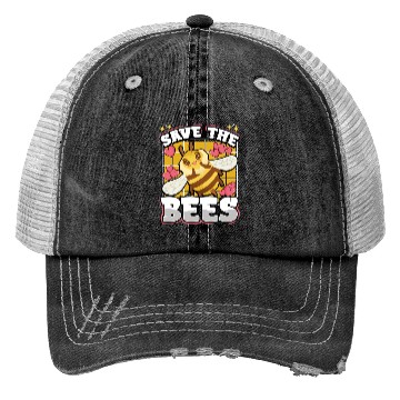 Discover Save The Bees Cute Bumblebee Trucker Hats