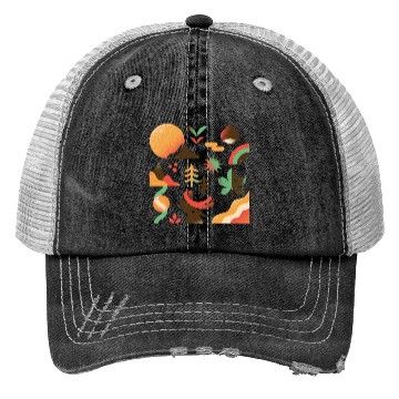 Discover Autumn Mountain Landscape Trucker Hats