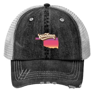 Discover Oklahoma Retro USA Trucker Hats