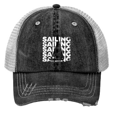 Discover Sailing Boat Trucker Hats