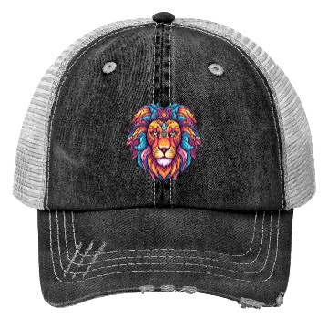 Discover lion 6, abstract lion Trucker Hats