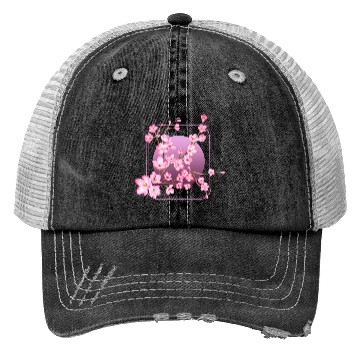 Discover Cherry Blossom Trucker Hats, Pink Sakura Kawaii