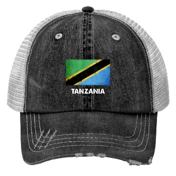 Discover Tanzania Flag Tanzanian Trucker Hats