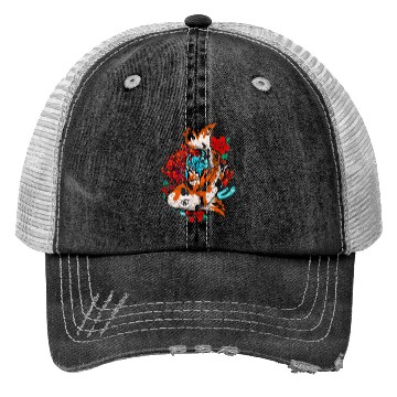 Discover Koi fish farmer gift colorful koi carp Trucker Hats
