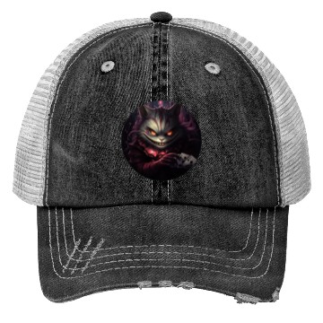 Discover Cheshire Cat Playing Cards Trucker Hats