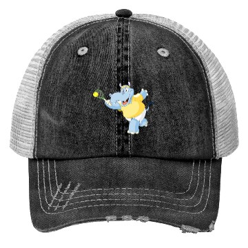 Discover Tennis Hippo Trucker Hats