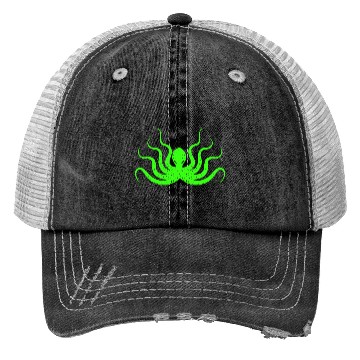 Discover Menace Octopus Neon Green Trucker Hats