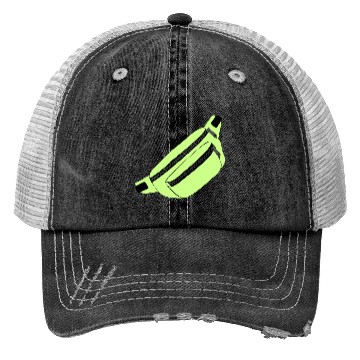Discover Lime Green Fanny Pack Illustration Trucker Hats