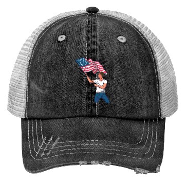 Discover Waving Usa Flag Trucker Hats