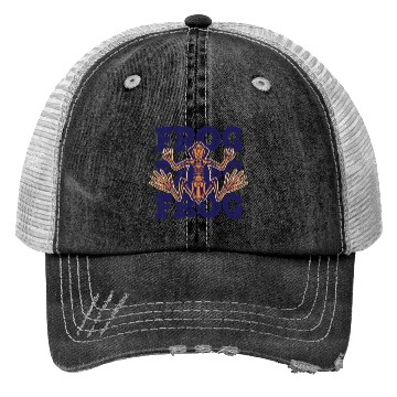 Discover Frog cartoon isolated bones Trucker Hats