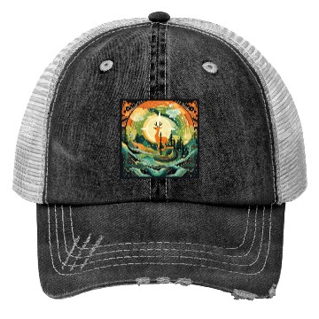 Discover North Star Forest Deer [Surreal Aesthetic] Trucker Hats