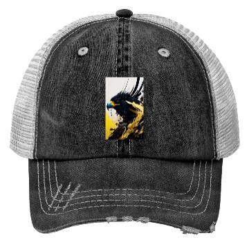 Discover Golden black eagle Trucker Hats