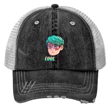 Discover Cool Nerd - Colour Mint design Trucker Hats