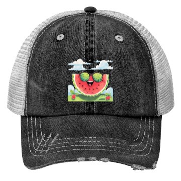 Discover Cute Watermelon Party Summer Melon Fruit Trucker Hats