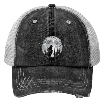 Discover Yorkshire Terrier Full Moon At Night Pet Yorkshire Trucker Hats