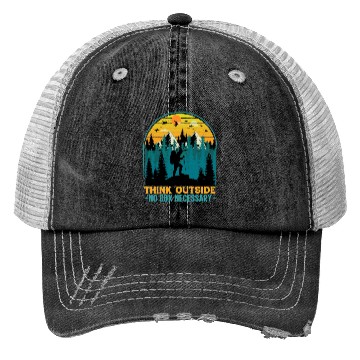 Discover Think Outside No Box Necessary Hiking Trucker Hats
