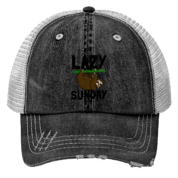 Discover Lazy Sunday Sloth Trucker Hats