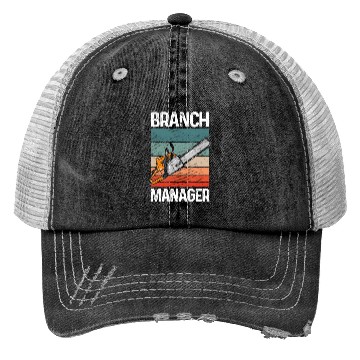 Discover Branch Manager Meme Chainsaw Profession Manager Trucker Hats