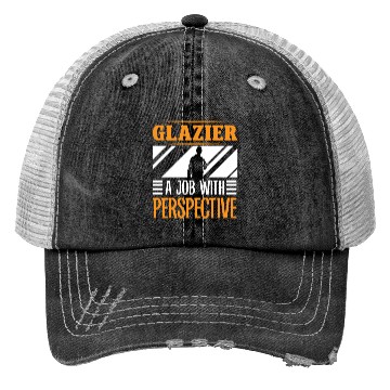 Discover Glazier worker job with perspective glassworker Trucker Hats