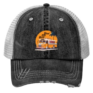 Discover The Nature School bus Trucker Hats design