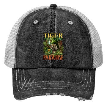 Discover Tiger Paradise Jungle for a Tiger lovers Trucker Hats