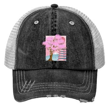 Discover Japan aesthetics sakura tree gift cherry blossom Trucker Hats