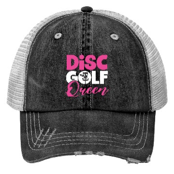 Discover Disc golf queen red gift Trucker Hats