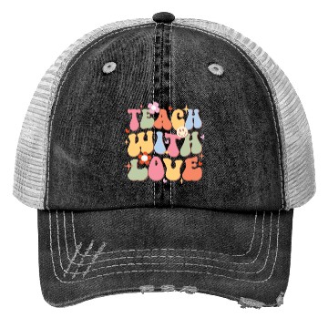 Discover Teach With Love, Back To School Trucker Hats