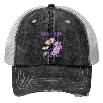 Discover Violet Purple Moon Moth Flower Trucker Hats