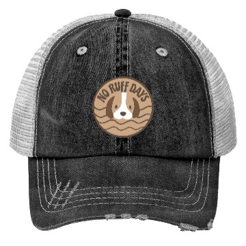 Discover No Ruff Days Cute Puppy Dog Trucker Hats