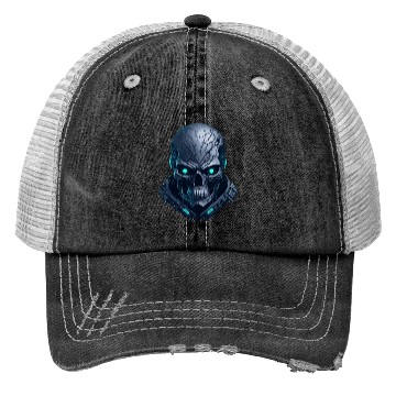 Discover Dark cyberpunk Skull artwork Trucker Hats
