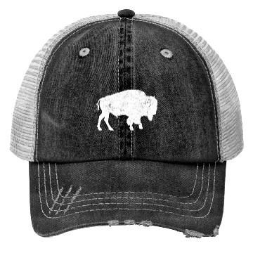 Discover Distressed Buffalo Bison Animal Trucker Hats