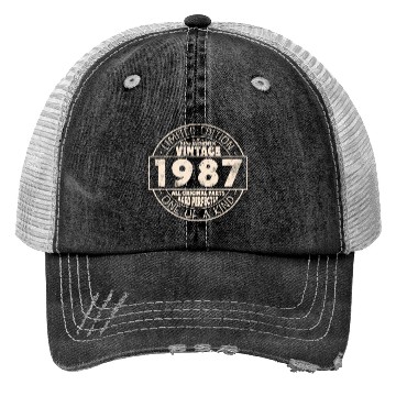 Discover Vintage 1987 Birthday Gift Trucker Hats