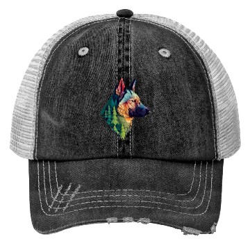 Discover German Shepherd Forest Trucker Hats