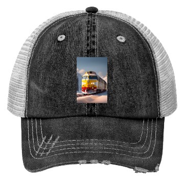Discover The train logo design Trucker Hats